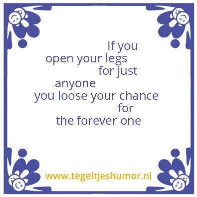 Tegeltje: Dutch wisdom 2