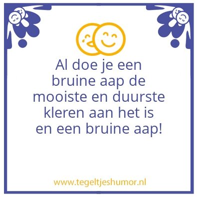 Tegeltje: Aap