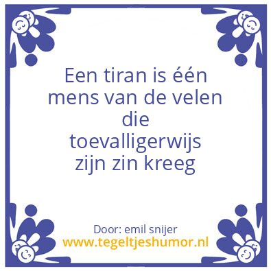 Tegeltje: Tiran