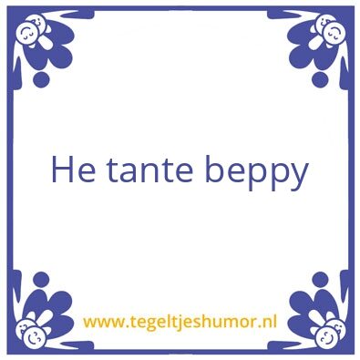Tegeltje: Beppy