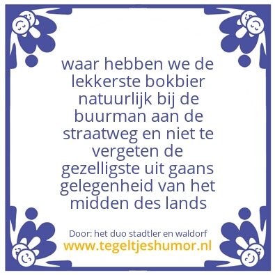 Tegeltje: bokkie