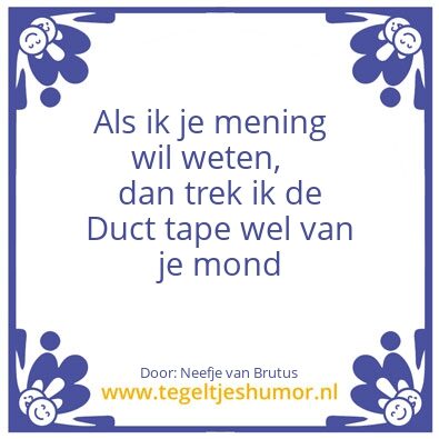 Tegeltje: Inspraak maar geen tegenspraak