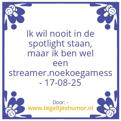 Tegeltje: Noekoe
