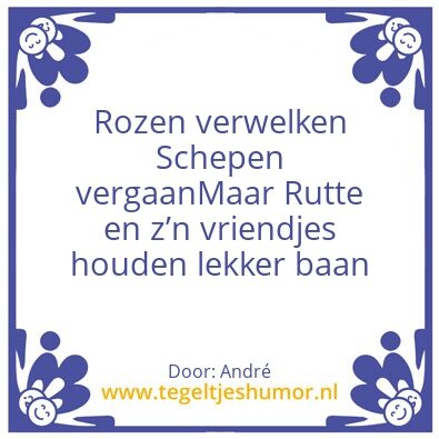 Tegeltje: Onze regering