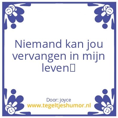 Tegeltje: niemand