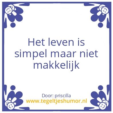 Tegeltje: simpel