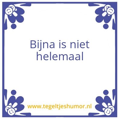 Tegeltje: gesproken