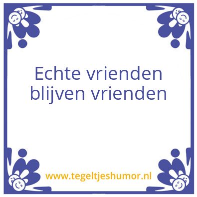 Tegeltje: Vriendschap