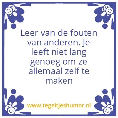 Tegeltje: Fouten ?!?