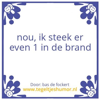 Tegeltje: roken