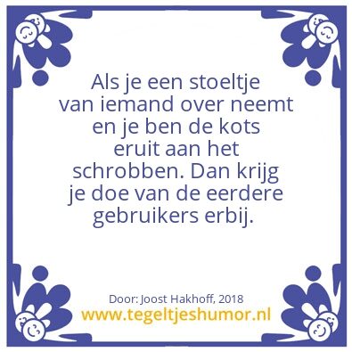 Tegeltje: Wijze les