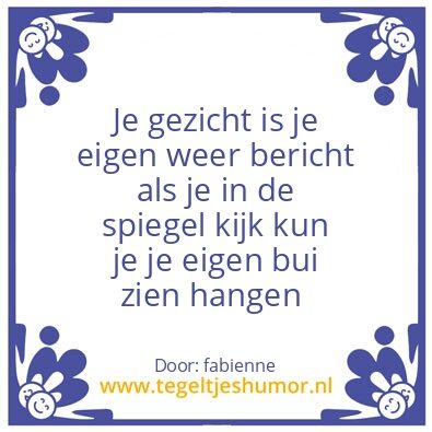 Tegeltje: grappig