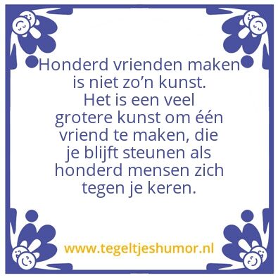 Tegeltje: Vrienden