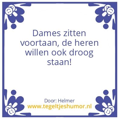 Tegeltje: droge voeten
