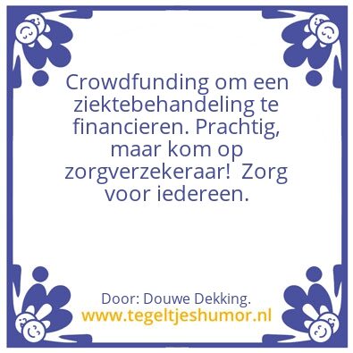 Tegeltje: Crowdfunding.