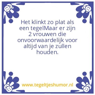 Tegeltje: Plat als een tegel