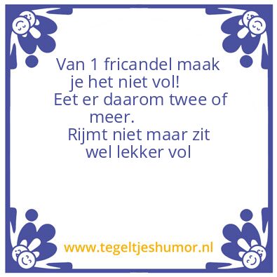 Tegeltje: Fricandel