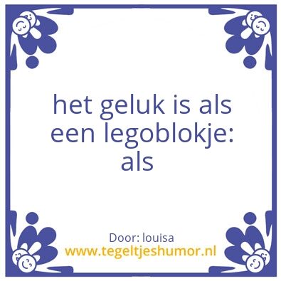 Tegeltje: lego
