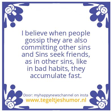 Tegeltje: Gossip People..