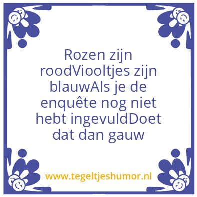 Tegeltje: Enquête