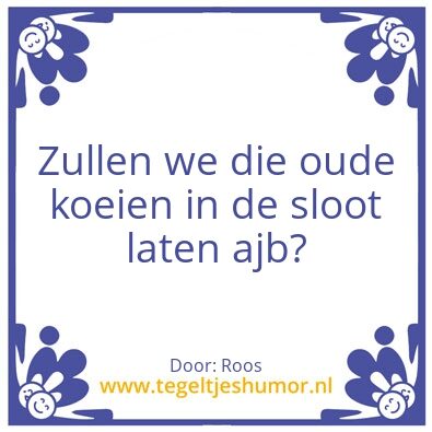 Tegeltje: Oude koeien