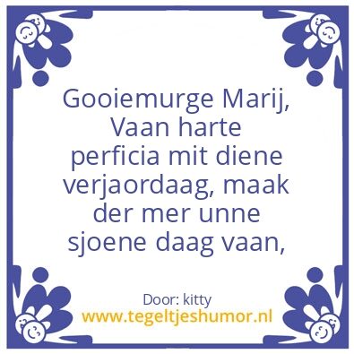 Tegeltje: felicitatie