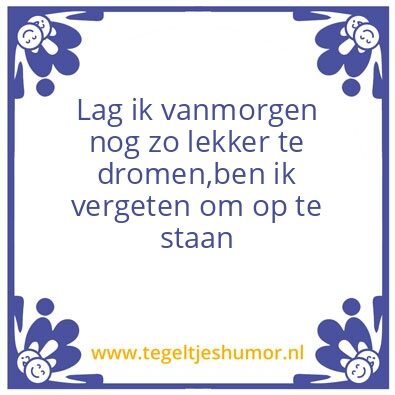 Tegeltje: Dromen