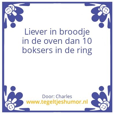 Tegeltje: Broodje