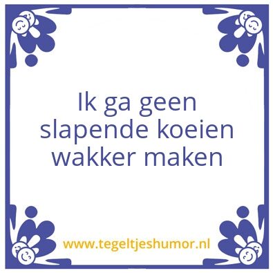 Tegeltje: Koe
