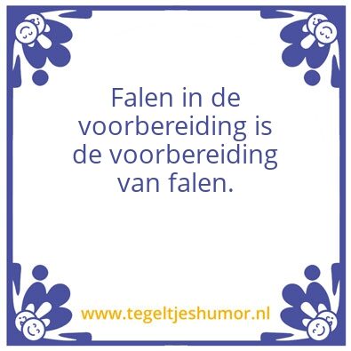 Tegeltje: Voorbereiden