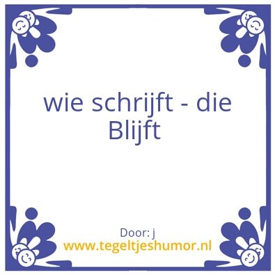 Tegeltje: inschrijven