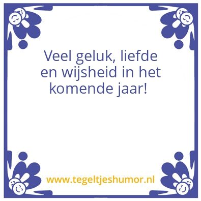 Tegeltje: Jarige