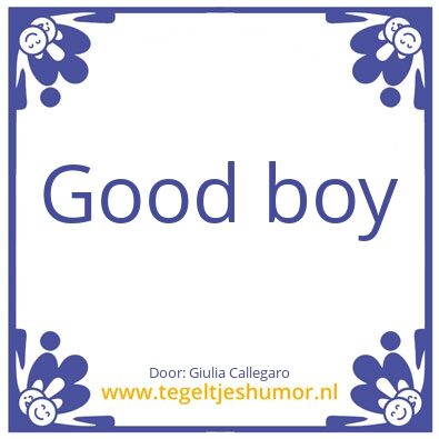 Tegeltje: Good Boy