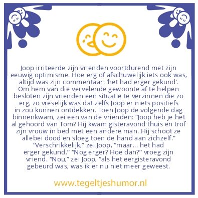 Tegeltje: Optimisme