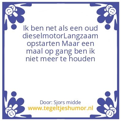 Tegeltje: Dieseltje