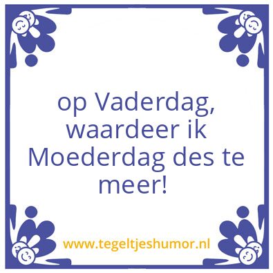 Tegeltje: Ouderdag