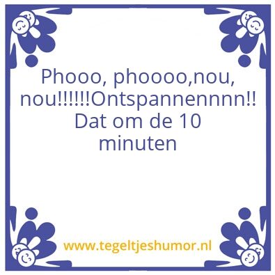 Tegeltje: Werkdag