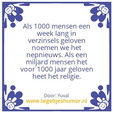 Tegeltje: Religie