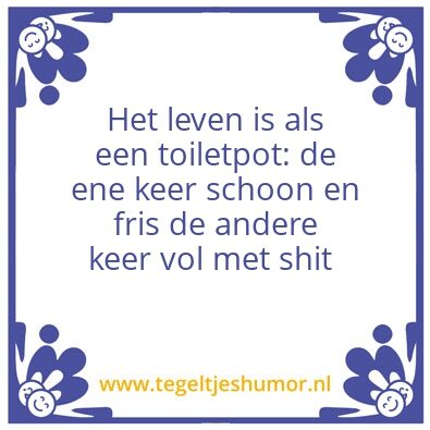Tegeltje: Toiletpot