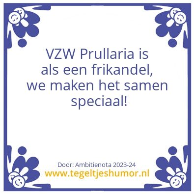 Tegeltje: VZW Prullaria