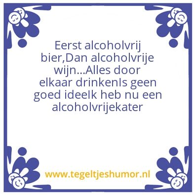 Tegeltje: Dry January