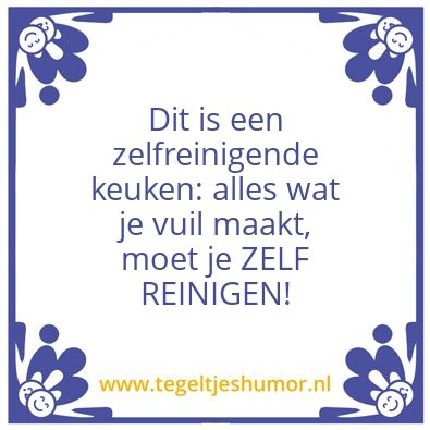 Tegeltje: keuken