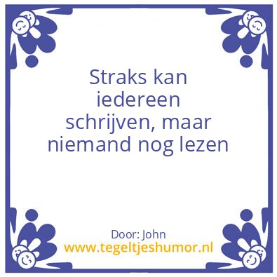 Tegeltje: Toekomst ai