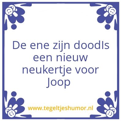 Tegeltje: Joop