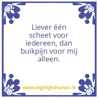 Tegeltje: Liever