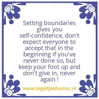 Tegeltje: Boundaries