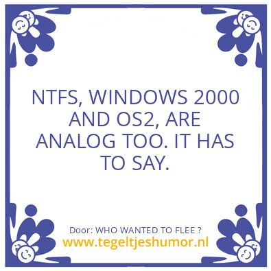 Tegeltje: WHO WANTED TO FLEE ?