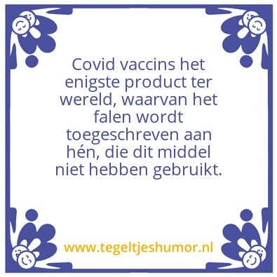 Tegeltje: covid