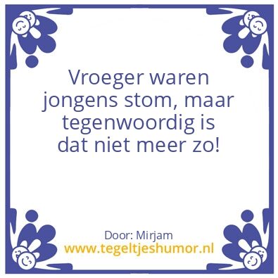 Tegeltje: Jongens