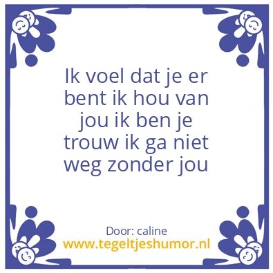Tegeltje: i love you